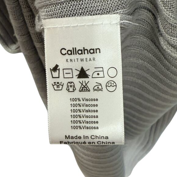 Callahan Knitwear Size M Blue Gray‎ Maxi Dress Rib Knit Minimalist Contemporary - Picture 5 of 7